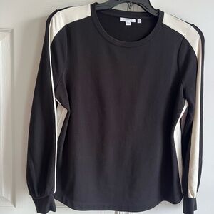 Chico’s black white sweatshirt